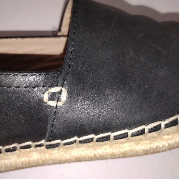 Sam Edelman Women's Black Leather Espadrille Loafers Size 9 - Picture 10 of 16